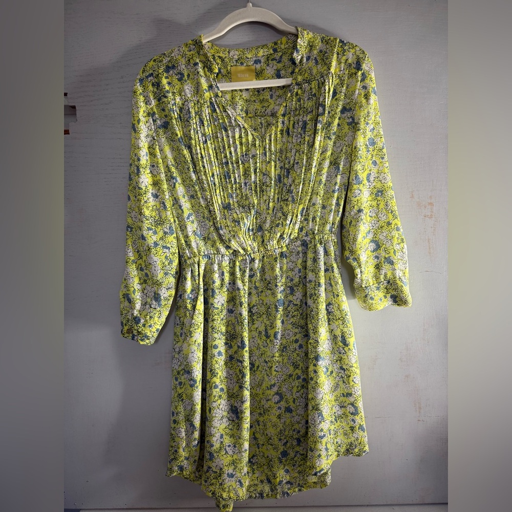Maeve Yellow and Blue Floral Dress